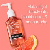 Neutrogena Oil-Free Pink Grapefruit Acne Facial Cleanser, 6 OZ, thumbnail image