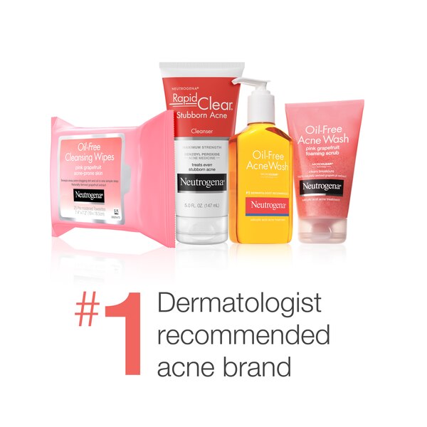Neutrogena Oil-Free Pink Grapefruit Acne Facial Cleanser, 6 OZ