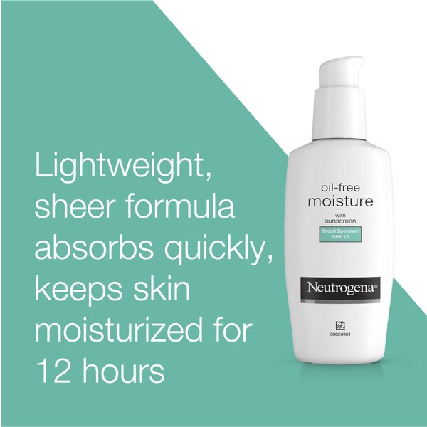 Neutrogena Oil Free Facial Moisturizer with SPF 15 Sunscreen, 4 OZ