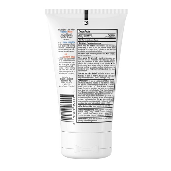Neutrogena Clear Pore Cleanser/Mask, 4.2 OZ