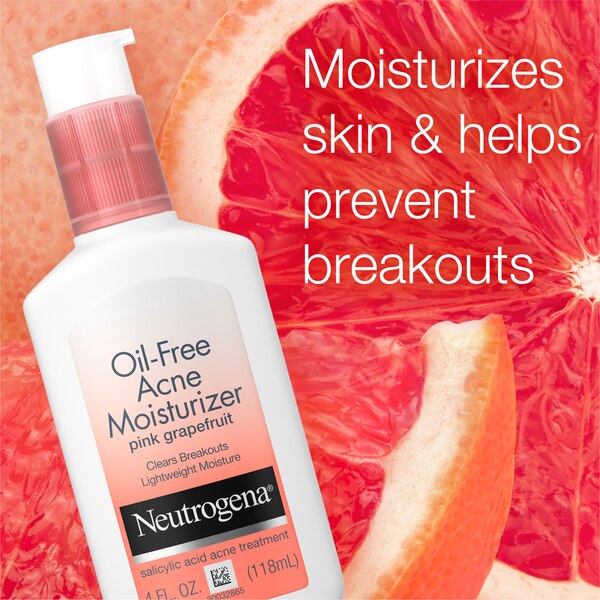 Neutrogena Oil-Free Acne Pink Grapefruit Facial Moisturizer, 4 OZ