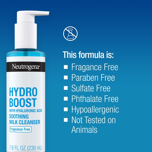 Neutrogena Hydro Boost Soothing Milk Facial Cleanser, 7.8 OZ