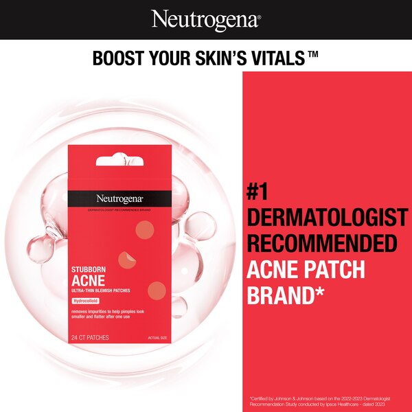 Neutrogena Stubborn Acne Hydrocolloid Blemish Patches,