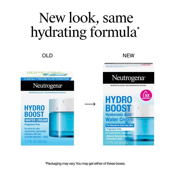 Neutrogena Fragrance Free Hydro Boost Water Face Cream, 1.7 OZ