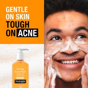 Neutrogena Oil-Free Salicylic Acid Acne Fighting Face Wash For Sensitive Skin, Fragrance-Free, 9.1 OZ