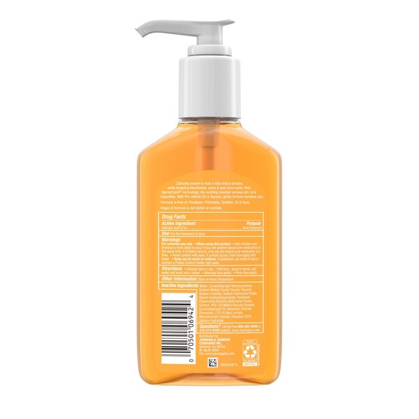Neutrogena Oil-Free Salicylic Acid Acne Fighting Face Wash For Sensitive Skin, Fragrance-Free, 9.1 OZ