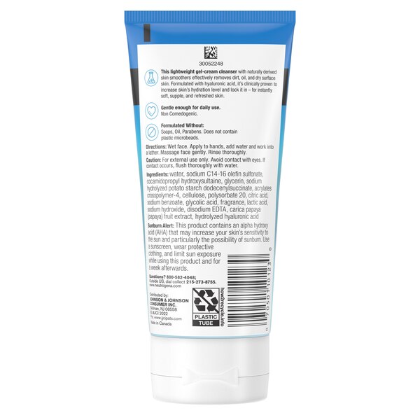 Neutrogena Hydro Boost Exfoliating Cleanser, 4.2 OZ