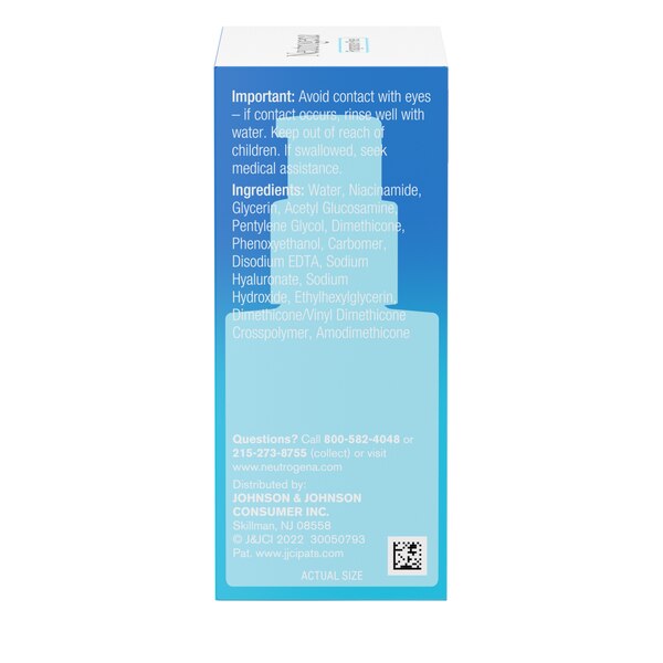 Neutrogena Hydro Boost+ Niacinamide Fragrance-Free Face Serum, 1 OZ