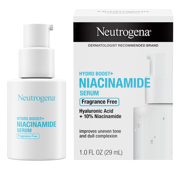 Neutrogena Hydro Boost+ Niacinamide Fragrance-Free Face Serum, 1 OZ