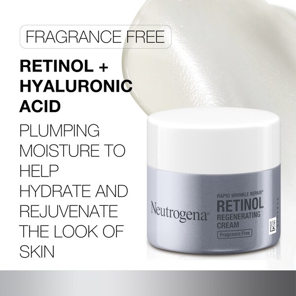 Neutrogena Rapid Wrinkle Repair Hyaluronic Acid & Retinol Face Cream, 1.7 OZ