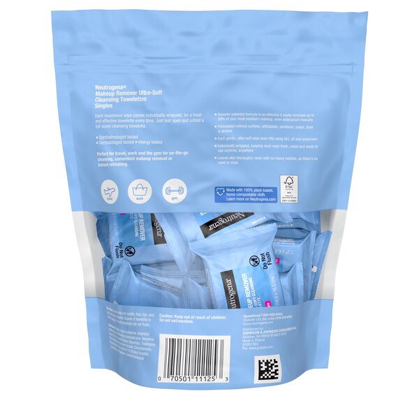 Neutrogena Makeup Remover Cleansing Towelette Singles, 20CT