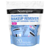 Neutrogena Fragrance-Free Makeup Remover Face Wipe Singles, 20CT, thumbnail image