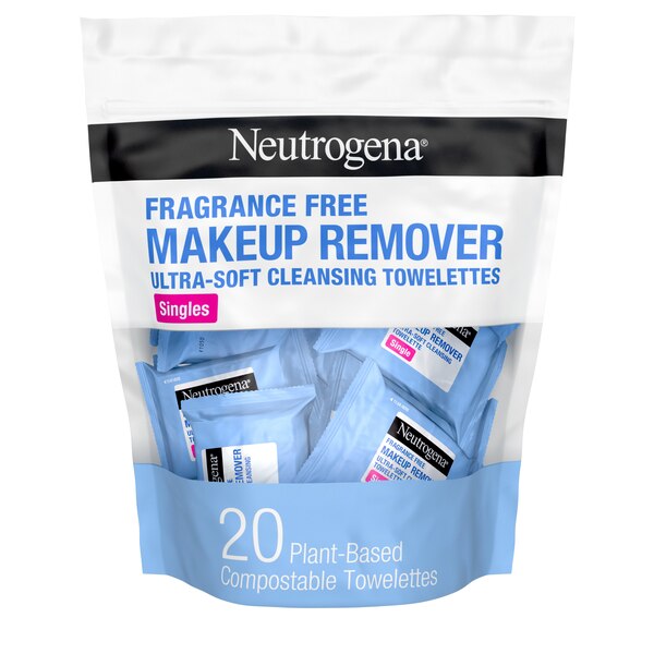 Neutrogena Fragrance-Free Makeup Remover Face Wipe Singles, 20CT