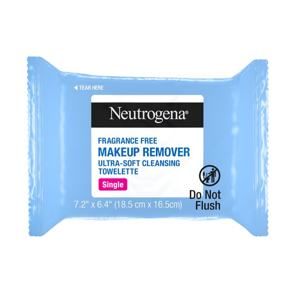 Neutrogena Fragrance-Free Makeup Remover Face Wipe Singles, 20CT