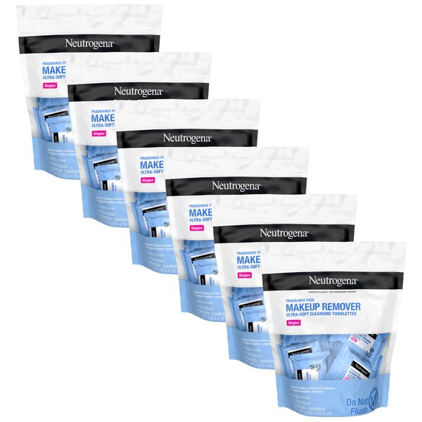 Neutrogena Fragrance-Free Makeup Remover Face Wipe Singles, 20CT