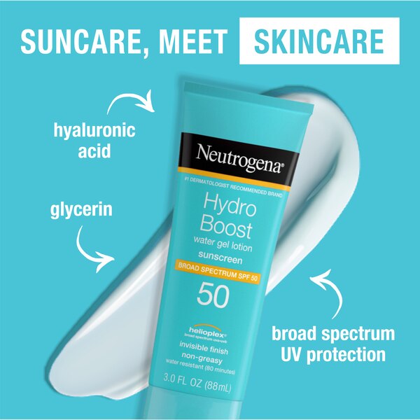 Neutrogena Hydro Boost Moisturizing Sunscreen Lotion, SPF 50, 3 OZ