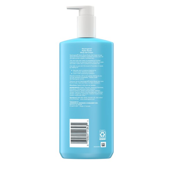 Neutrogena Hydro Boost Hydrating Body Gel Cream with Hyaluronic Acid, 16 OZ