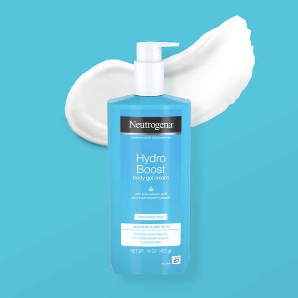 Neutrogena Hydro Boost Hyaluronic Acid Body Gel Cream, Fragrance-Free, 16 OZ