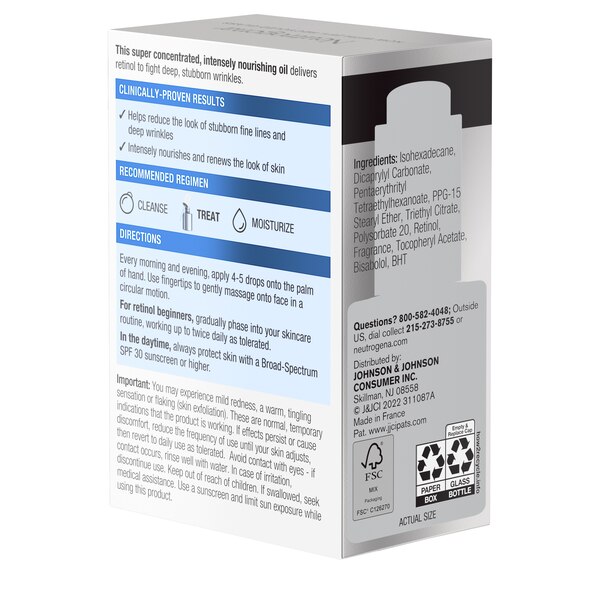 Neutrogena Rapid Wrinkle Repair Anti-Wrinkle Retinol Oil, 1.0 fl. OZ