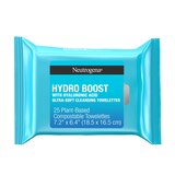 Neutrogena HydroBoost Face Cleansing & Makeup Remover Wipes, 25CT, thumbnail image