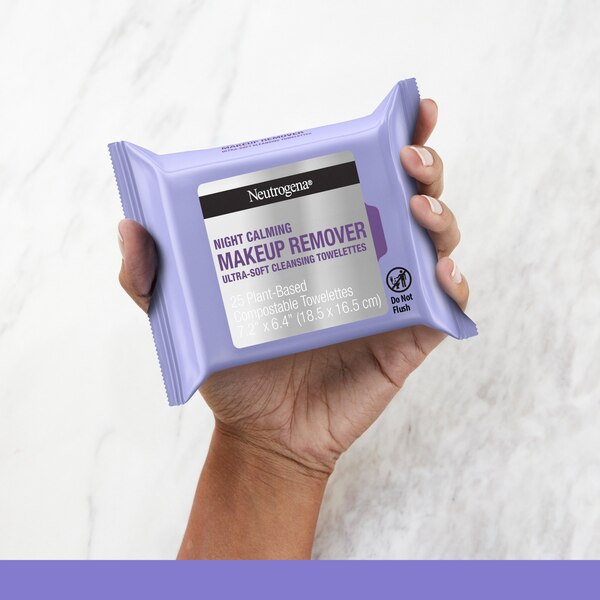 Neutrogena Makeup Remover Calming Cleansing Towelettes, 25CT, 2-Pack
