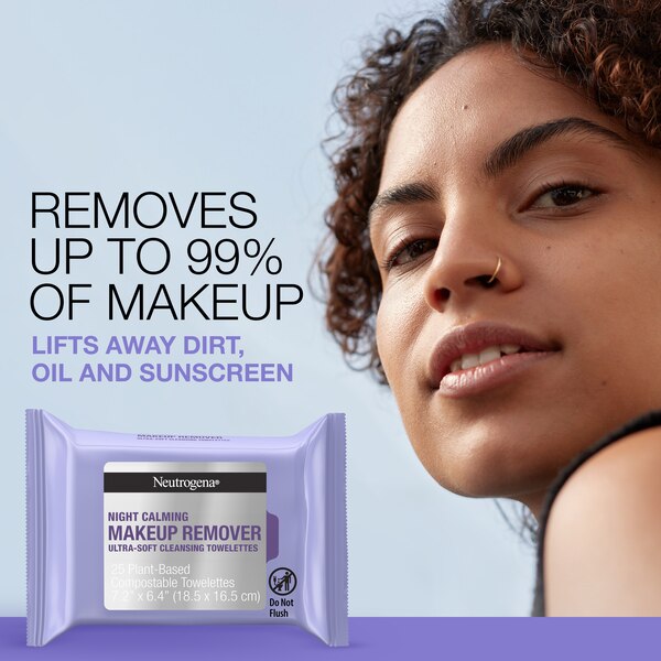 Neutrogena Makeup Remover Calming Cleansing Towelettes, 25CT, 2-Pack