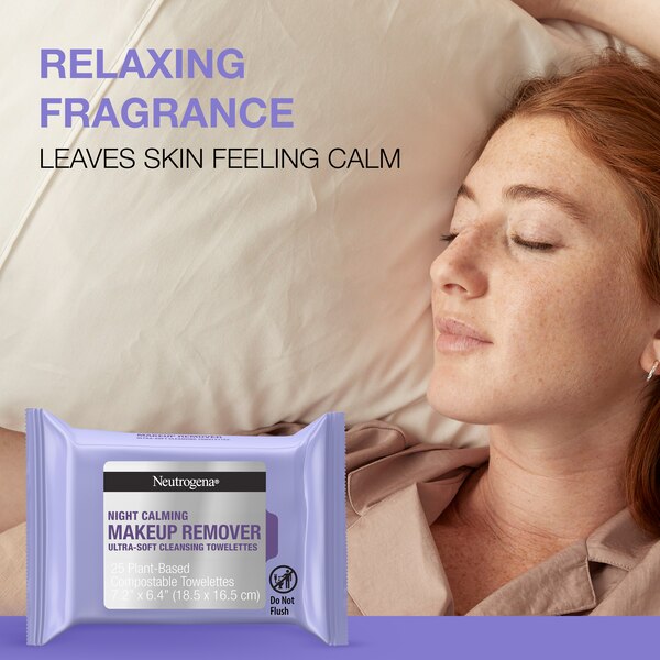 Neutrogena Makeup Remover Calming Cleansing Towelettes, 25CT, 2-Pack