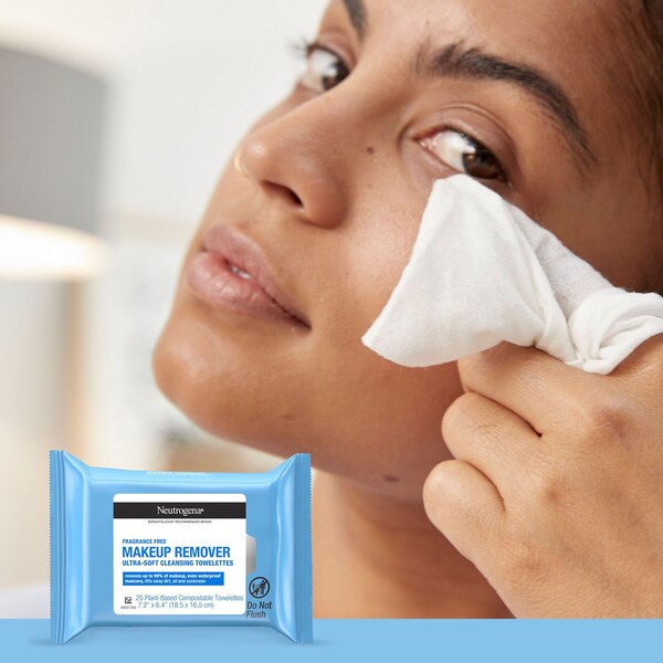 Neutrogena - Toallitas faciales desmaquilladoras, sin fragancia, 50 u.