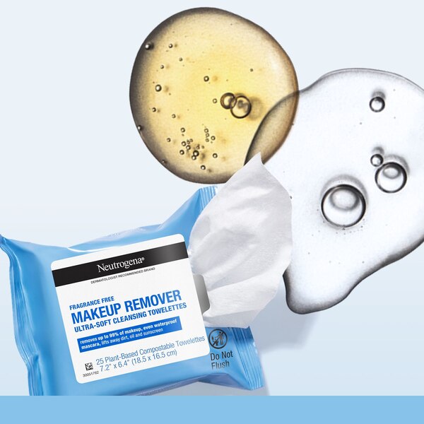 Neutrogena - Toallitas faciales desmaquilladoras, sin fragancia, 50 u.