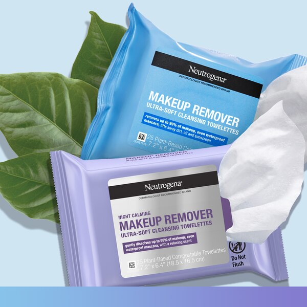 Neutrogena Day & Night Cleansing Face Wipes, 3 Packs of 25CT, 75CT