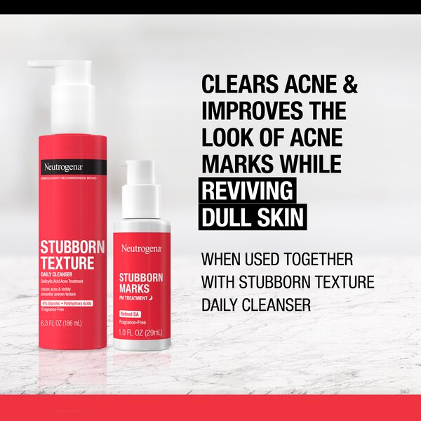 Neutrogena Stubborn Marks PM Treatment - Tratamiento nocturno para manchas difíciles con Retinol SA, 1 oz