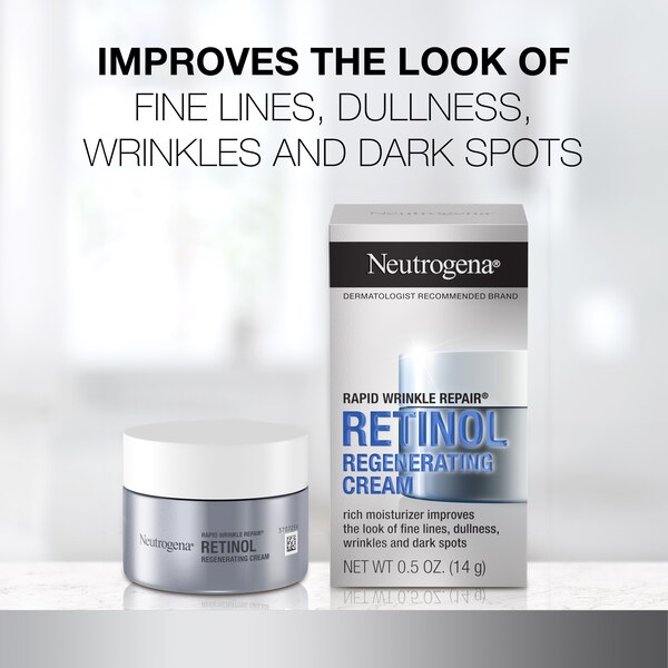 Neutrogena Rapid Wrinkle Repair - Crema facial con retinol, tamaño de prueba, 0.5 oz