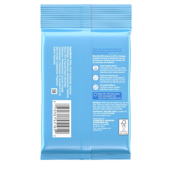 Neutrogena Makeup Remover Cleansing Towelettes, 7/Pack