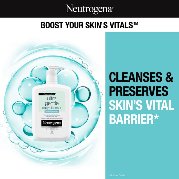 Neutrogena Ultra Gentle Daily Foaming Facial Cleanser, 12 OZ