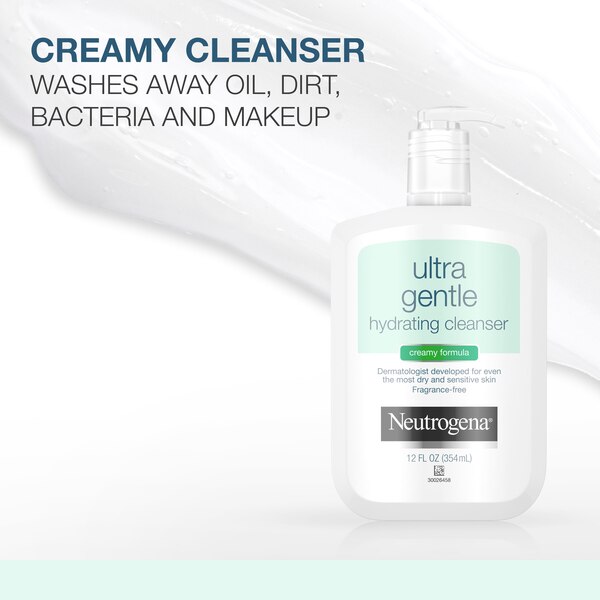 Neutrogena Ultra Gentle Hydrating Creamy Facial Cleanser, 12 OZ