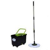 CICLONE ISPINMOP 360° Rotating Mop and Bucket with Wheels, Green & Black, thumbnail image