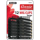 Annie Large Wig Clips, Black, 12 CT , thumbnail image