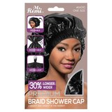 Annie Ms. Remi Max Jumbo Braid Shower Cap, Black, One Size, thumbnail image