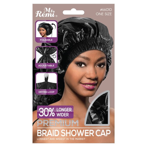 Annie Ms. Remi Max Jumbo Braid Shower Cap, Black, One Size