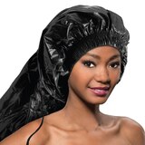 Annie Ms. Remi Max Jumbo Braid Shower Cap, Black, One Size, thumbnail image