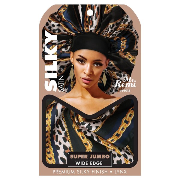 Annie Ms. Remi Deco Wide Edge Silky Satin Bonnet Scarf, Assorted, Super Jumbo