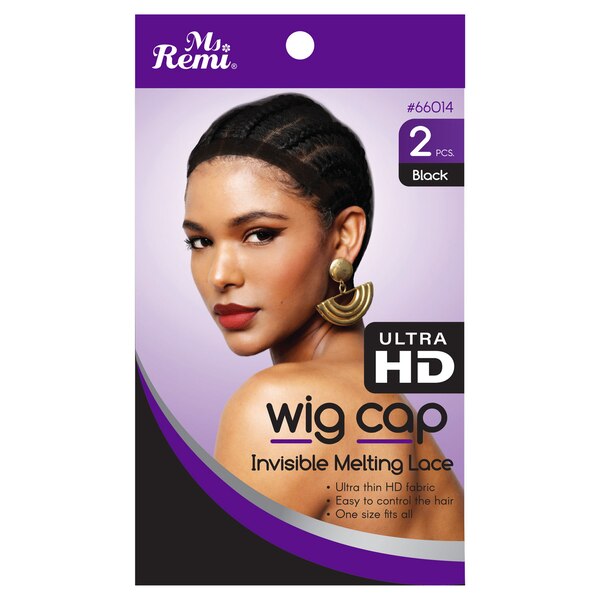 Annie Ms. Remi HD Invisible Melting Wig Cap, Black, 2 CT