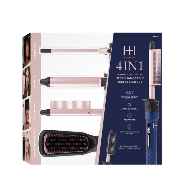 Annie Hot & Hotter 4-in-1 Ionic Digital Interchangeable Hair Styler Set 