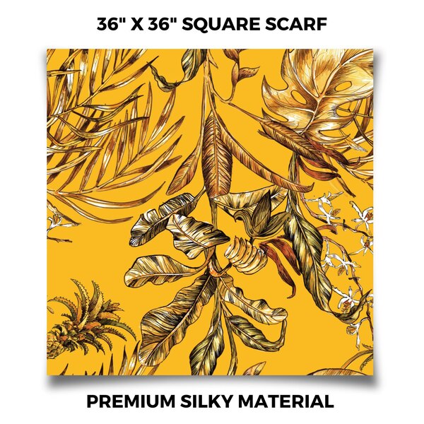 Broadus Collection Headwrap Scarf, Golden Tropics