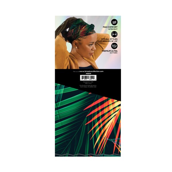 Broadus Collection Headwrap Scarf, Island Palm