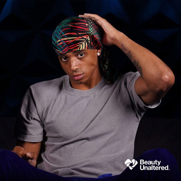 Broadus Collection Headwrap Scarf, Island Palm