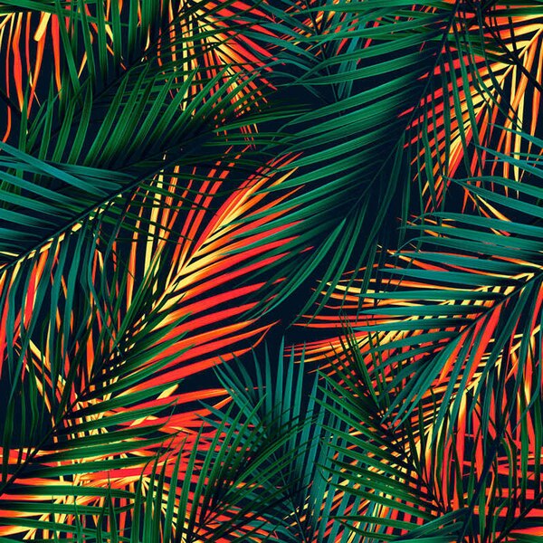Broadus Collection Headwrap Scarf, Island Palm