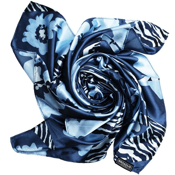 Broadus Collection Headwrap Scarf, Floral Zebra