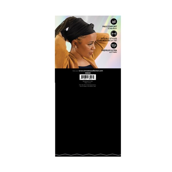 Broadus Collection Headwrap Scarf, Black