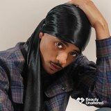 Broadus Collection Headwrap Scarf, Black, thumbnail image